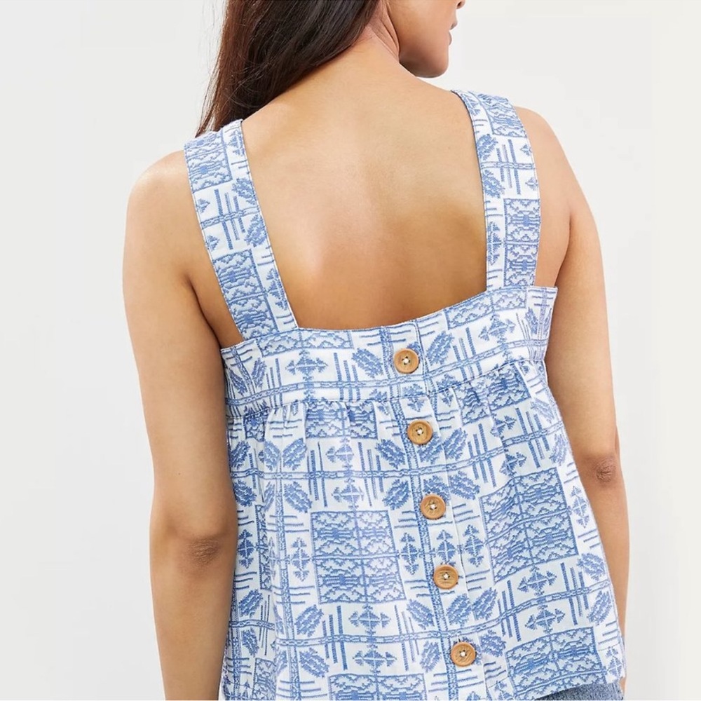 Anthropologie button back top
